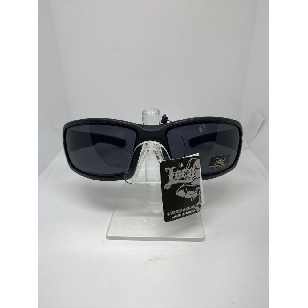 LOCS Sunglasses Wrap Black Frame/White Skulls 8LOC91168 Gangster Thug Biker NWT